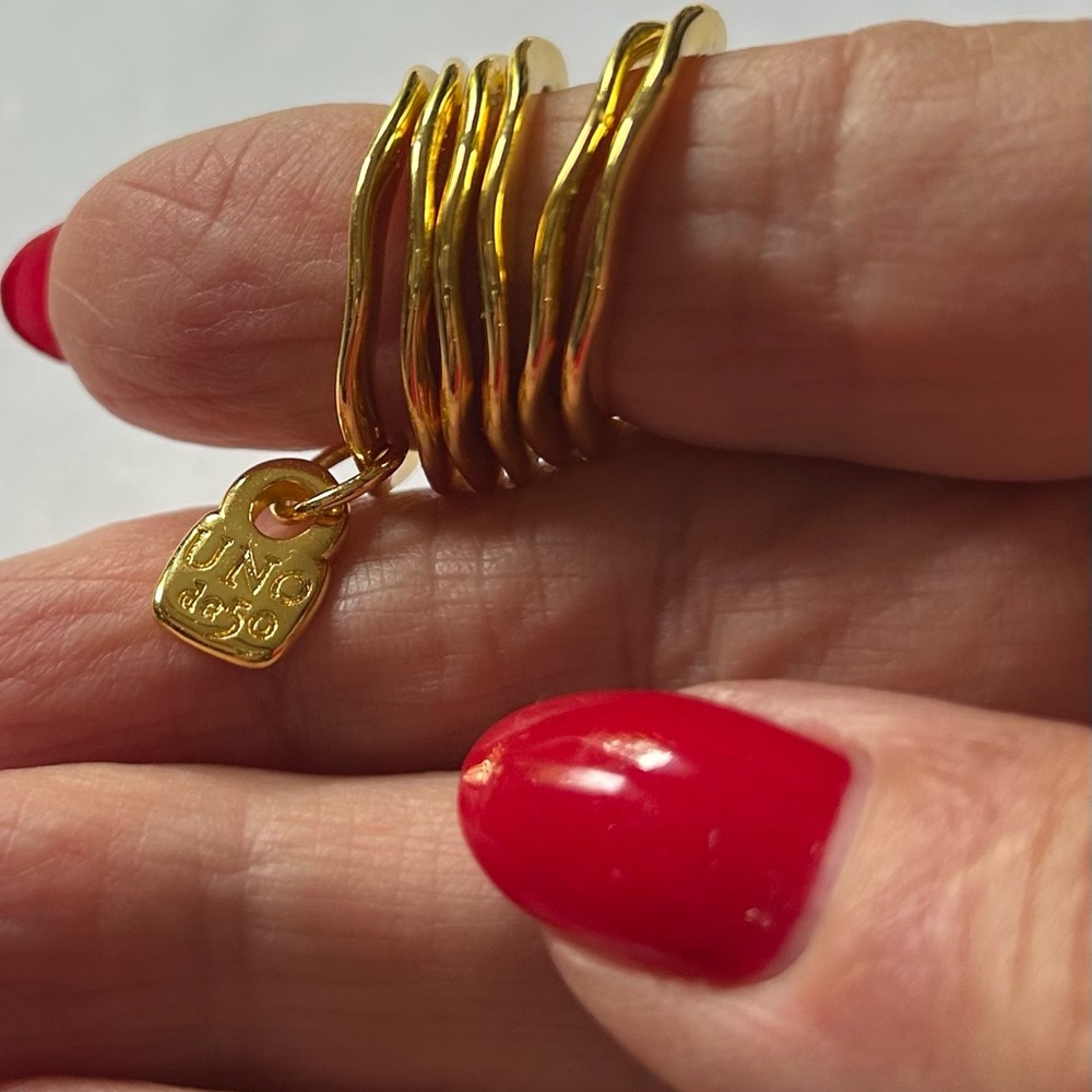 Gold Stacked Ring Set - image 3